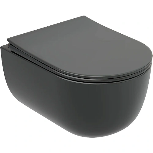 Унитаз подвесной Ceramica Nova MODENA CN6063MDH Темный Антрацит матовый Унитаз подвесной Ceramica Nova MODENA CN6063MDH Темный Антрацит матовый