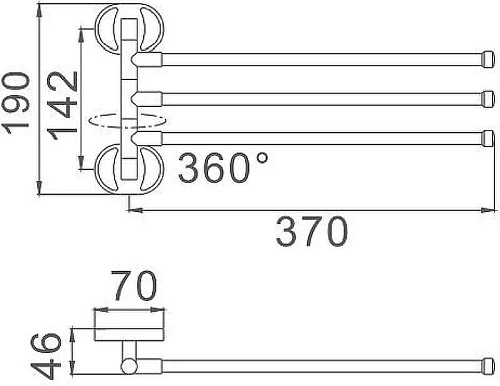 Полотенцедержатель Haiba HB1913 Полотенцедержатель Haiba HB1913