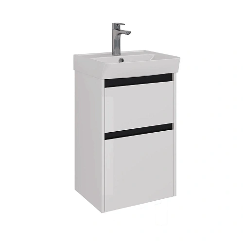 Тумба под раковину Lemark COMBI 45 см подвесная/напольная, черный/белый LM03C45T-black Тумба под раковину Lemark COMBI 45 см подвесная/напольная, черный/белый LM03C45T-black