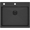 Картинка анонса товара «кухонная мойка paulmark kroner-pro 59, pm705951-gm, вороненая сталь, 590х510мм»