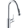 Картинка анонса товара «смеситель для кухни hansgrohe talis m52 220, eco, с вытяжным душем, 2jet 72831000, хром»