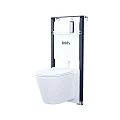 Комплект унитаза IDDIS Basic (BASC030i73) инсталляция и клавиша смыва белая Комплект унитаза IDDIS Basic (BASC030i73) инсталляция и клавиша смыва белая