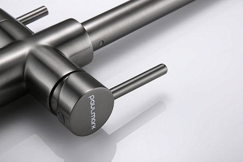 Смеситель для кухни Paulmark Lange вороненая сталь La214212-GM Смеситель для кухни Paulmark Lange вороненая сталь La214212-GM