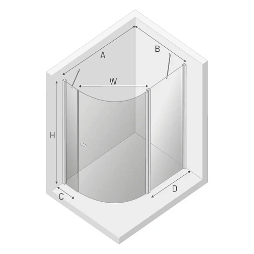 Душевой уголок NEW TRENDY NEW SOLEO 100x80x195 K-0421 (хром) Душевой уголок NEW TRENDY NEW SOLEO 100x80x195 K-0421 (хром)