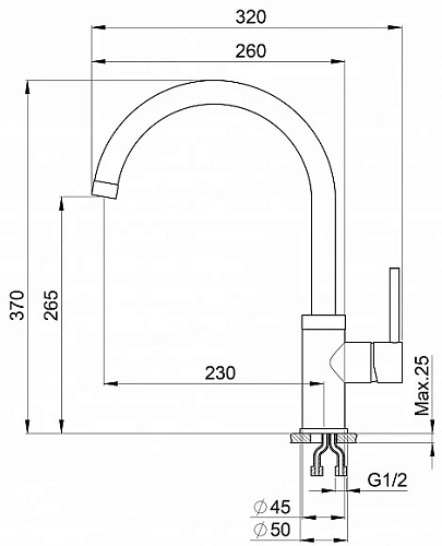 Смеситель для кухни GRANULA (2125, СЛАНЕЦ) Смеситель для кухни GRANULA (2125, СЛАНЕЦ)