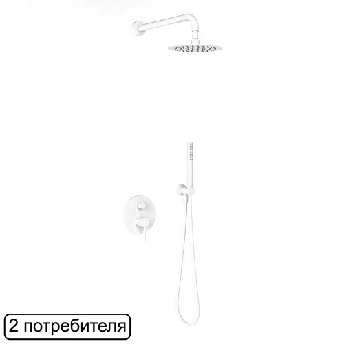 Душевая система EXCELLENT Pi AREX.SET.1245WH (белый мат) скрытого монтажа Душевая система EXCELLENT Pi AREX.SET.1245WH (белый мат) скрытого монтажа