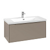 Картинка анонса товара «тумба под раковину villeroy &amp; boch subway 3.0 с подсветкой taupe / taupe c569l2vm»