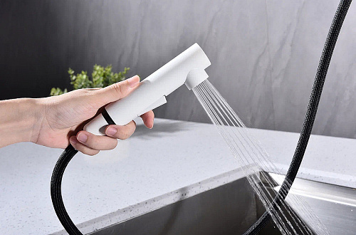 Смеситель для кухни Paulmark NEO белый матовый Ne214419-WH Смеситель для кухни Paulmark NEO белый матовый Ne214419-WH