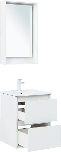 Тумба под раковину Aquanet Милан 50 белый глянец 00336366 подвесная Тумба под раковину Aquanet Милан 50 белый глянец 00336366 подвесная
