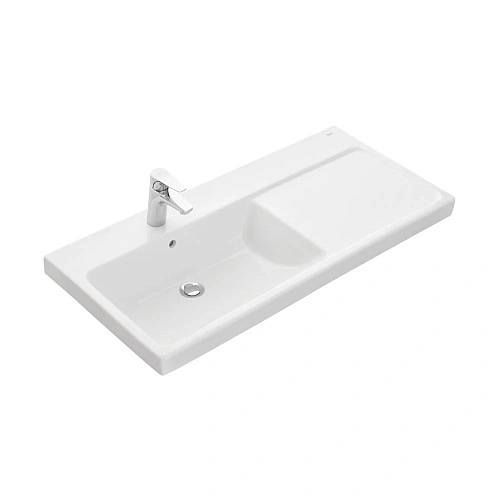 Раковина Roca The Gap Plus высокий бортик, 1 отверстие 100х46 левая 3270MB004 Раковина Roca The Gap Plus высокий бортик, 1 отверстие 100х46 левая 3270MB004