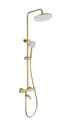 Душевая система Wonzon & Woghand с термостатом, брашированное золото (WW-B3047-A1-BG) Душевая система Wonzon & Woghand с термостатом, брашированное золото (WW-B3047-A1-BG)