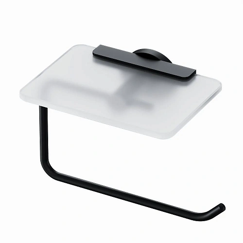 Держатель туалетной бумаги AM.PM X-Joy A85A341522 с полкой, черный Держатель туалетной бумаги AM.PM X-Joy A85A341522 с полкой, черный