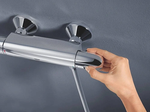 Смеситель для душа GROHE Grohtherm 1000 New термостатический, хром (34143003) Смеситель для душа GROHE Grohtherm 1000 New термостатический, хром (34143003)