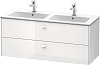 Картинка анонса товара «тумба под раковину duravit brioso br410502222 подвесная 129 см белый матовый»