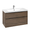 Картинка анонса товара «тумба под раковину villeroy &amp; boch subway 3.0 с подсветкой arizona oak / arizona oak c570l1vh»