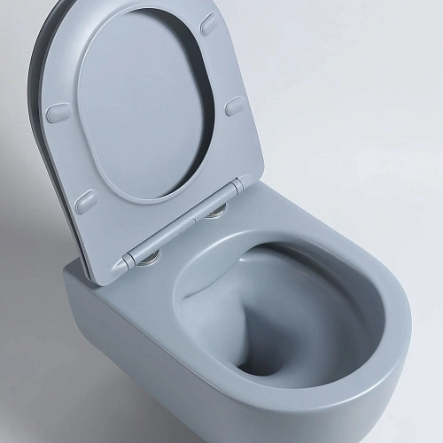 Унитаз подвесной Vincea Evo VT1-34SMO безободковый, цвет океан матовый, ультратонкое soft-close сиде Унитаз подвесной Vincea Evo VT1-34SMO безободковый, цвет океан матовый, ультратонкое soft-close сиде