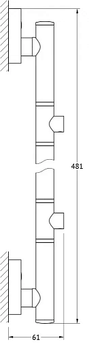 Душевая штанга FBS Ellea ELL 077 двухпозиционная 47 см Душевая штанга FBS Ellea ELL 077 двухпозиционная 47 см