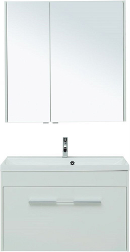 Тумба под раковину Aquanet Августа 90 белый (ручка хром) 00274019 Тумба под раковину Aquanet Августа 90 белый (ручка хром) 00274019