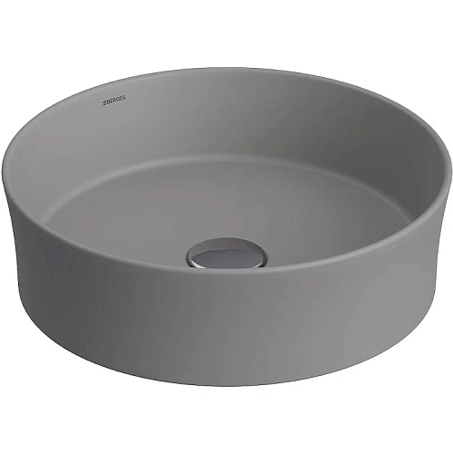 Раковина BERGES Ego SL накладная, Ø 38 см, матовый серый 181061 Раковина BERGES Ego SL накладная, Ø 38 см, матовый серый 181061