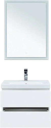 Тумба под раковину Aquanet Беркли 60 белый/дуб рошелье 00254289 Тумба под раковину Aquanet Беркли 60 белый/дуб рошелье 00254289