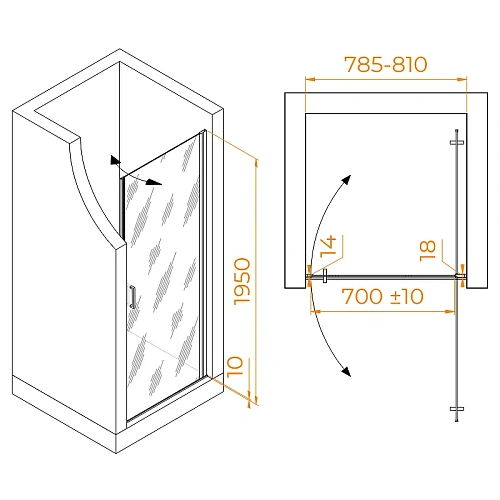 Душевая дверь RGW Leipzig LE-003Gr 800 мм Easy Clean серый 351200308-110 Душевая дверь RGW Leipzig LE-003Gr 800 мм Easy Clean серый 351200308-110