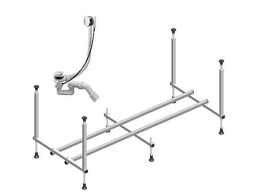 Акриловая ванна Timo MIKA1570 150x70x58 с каркасом и слив-переливом Акриловая ванна Timo MIKA1570 150x70x58 с каркасом и слив-переливом