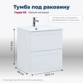 Тумба под раковину Aquanet Терра 60 белый матовый 00313232 подвесная Тумба под раковину Aquanet Терра 60 белый матовый 00313232 подвесная