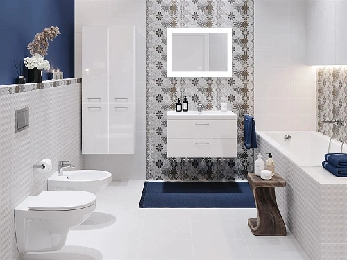 Плитка керамическая Cersanit Alrami серый 20x44 AMG091 Плитка керамическая Cersanit Alrami серый 20x44 AMG091