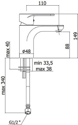 Смеситель для раковины Paffoni Green GR071CR Смеситель для раковины Paffoni Green GR071CR