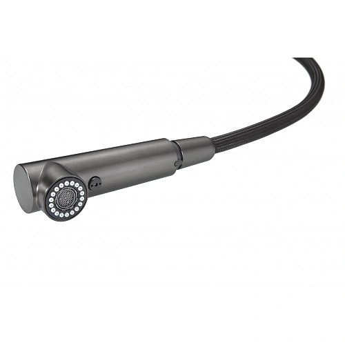 Смеситель для кухни Milacio Ultra 561 (MCU.561.GM) под фильтр, вороненая сталь с вытяжной лейкой Смеситель для кухни Milacio Ultra 561 (MCU.561.GM) под фильтр, вороненая сталь с вытяжной лейкой