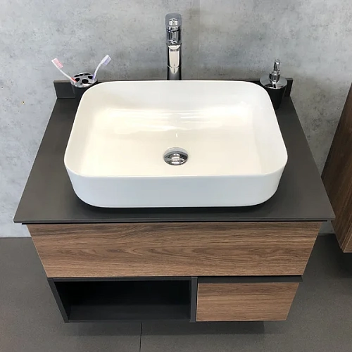 Тумба раковина Comforty Штутгарт-75 00-00001884 дуб темно-коричневый с черной столешницей c раковиной Comforty T-Y9378 Тумба раковина Comforty Штутгарт-75 00-00001884 дуб темно-коричневый с черной столешницей c раковиной Comforty T-Y9378