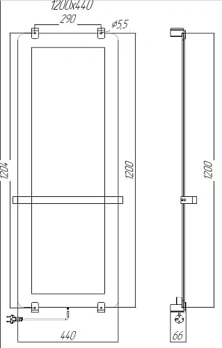 Полотенцесушитель электрический Allen Brau Infinity 120x44 00325631 с рейлингом 2.0 и креплением, медь брашированная Полотенцесушитель электрический Allen Brau Infinity 120x44 00325631 с рейлингом 2.0 и креплением, медь брашированная