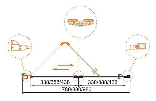 Душевая дверь CEZARES ELENA-W-BS-12-90-C-Cr 90см стекло прозрачное, профиль хром Душевая дверь CEZARES ELENA-W-BS-12-90-C-Cr 90см стекло прозрачное, профиль хром