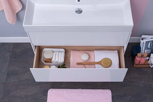 Тумба с раковиной Aquanet Бруклин 85 белый 00212598 Тумба с раковиной Aquanet Бруклин 85 белый 00212598