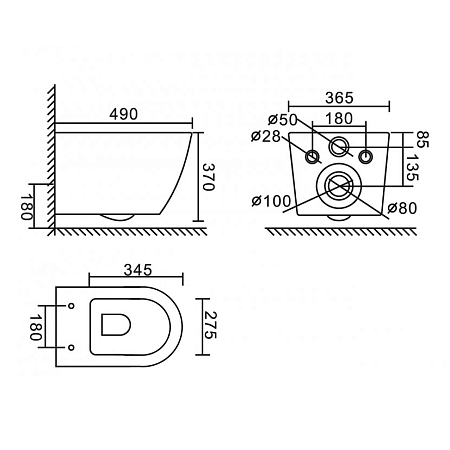 Комплект унитаза BelBagno COLORATO BB062CHR-MB с сиденьем BB062SC-MB инсталляцией BB002-80 и клавишей смыва BB007-PR-NERO.M
