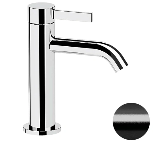 Смеситель для раковины Remer Metrica MC12CFP, черный брашированный хром Смеситель для раковины Remer Metrica MC12CFP, черный брашированный хром