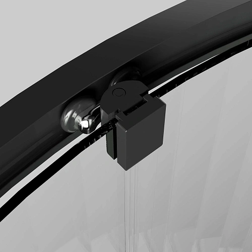 Душевой уголок Aquatek AQ.RO.090.1BL стекло прозрачное 1/4 круга, двери раздвижные, 200x90x90 см, профиль черный матовый Душевой уголок Aquatek AQ.RO.090.1BL стекло прозрачное 1/4 круга, двери раздвижные, 200x90x90 см, профиль черный матовый