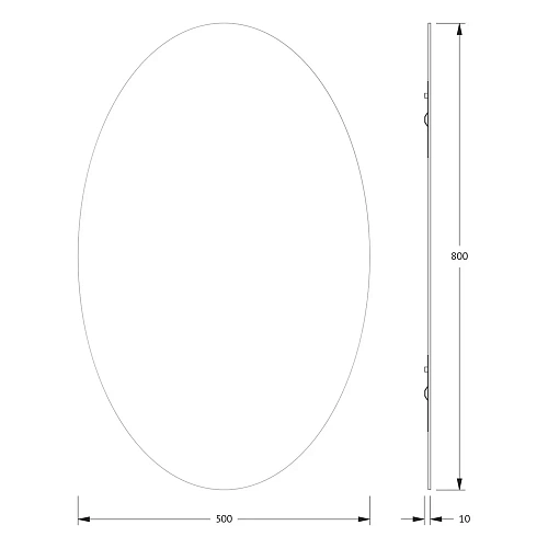 Зеркало Evoform Primary BY 0031 50х80 см со шлифованной кромкой Зеркало Evoform Primary BY 0031 50х80 см со шлифованной кромкой