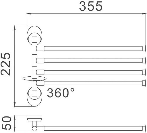 Полотенцедержатель Haiba HB1614 Полотенцедержатель Haiba HB1614