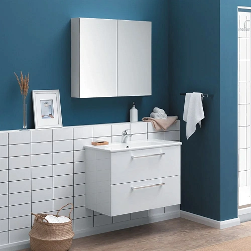 Тумба под раковину DREJA GIO, 80 см, подвесная, 2 ящика, белый глянец 77.0103W Тумба под раковину DREJA GIO, 80 см, подвесная, 2 ящика, белый глянец 77.0103W