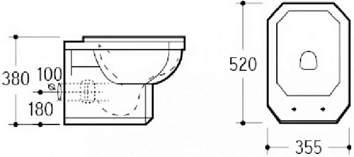 Унитаз подвесной Boheme Vogue 944 Унитаз подвесной Boheme Vogue 944