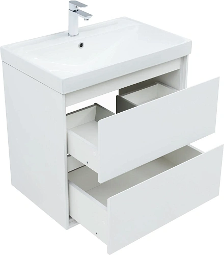 Тумба под раковину Aquanet Милан 70 белый глянец 00336368 подвесная Тумба под раковину Aquanet Милан 70 белый глянец 00336368 подвесная