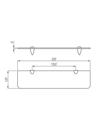 Полка Aquaton Ария 50 стеклянная 1A140403AA010 Полка Aquaton Ария 50 стеклянная 1A140403AA010