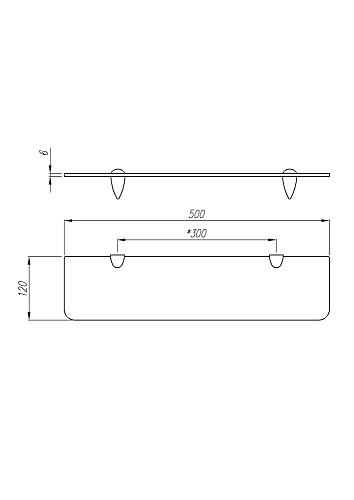 Полка Aquaton Ария 50 стеклянная 1A140403AA010 Полка Aquaton Ария 50 стеклянная 1A140403AA010