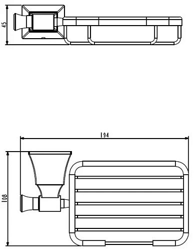 Мыльница ART&MAX GENOVA AM-M-077-CR настенная, металлическая Мыльница ART&MAX GENOVA AM-M-077-CR настенная, металлическая