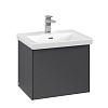 Картинка анонса товара «тумба под раковину villeroy &amp; boch subway 3.0 с подсветкой graphite / graphite c579l2vr»