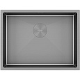 Картинка анонса товара «кухонная мойка paulmark next 58 uni, pm215844-mg, матовый серый, 580х440мм 1,2мм»