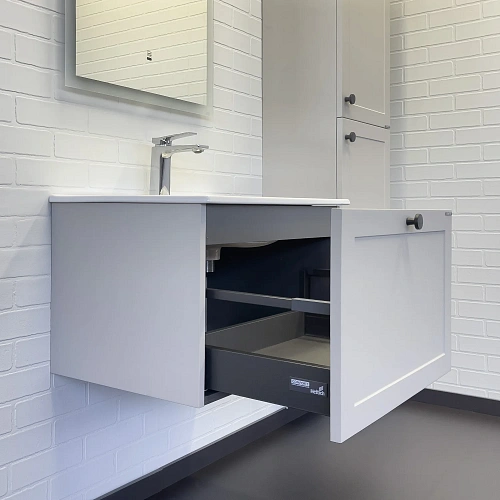 Тумба с раковиной Comforty Ереван-60 00-00017879 серый шелк раковина Comforty 60E Тумба с раковиной Comforty Ереван-60 00-00017879 серый шелк раковина Comforty 60E