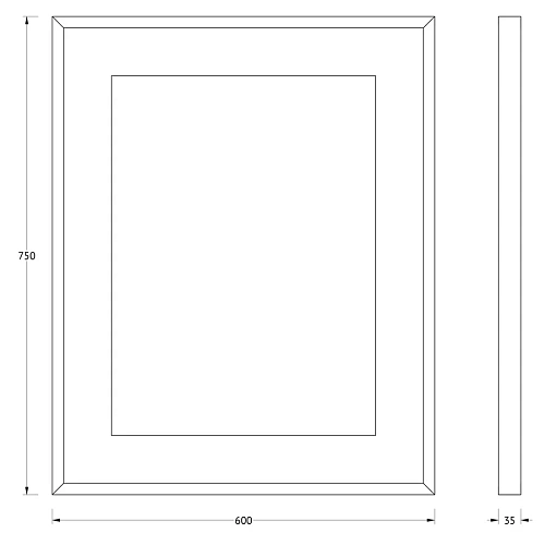 Зеркало Evoform Ledside в багетной раме и LED-светильником BY 2201 60х75 см Зеркало Evoform Ledside в багетной раме и LED-светильником BY 2201 60х75 см