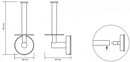 Держатель туалетной бумаги Bemeta FIX 103612031 Держатель туалетной бумаги Bemeta FIX 103612031